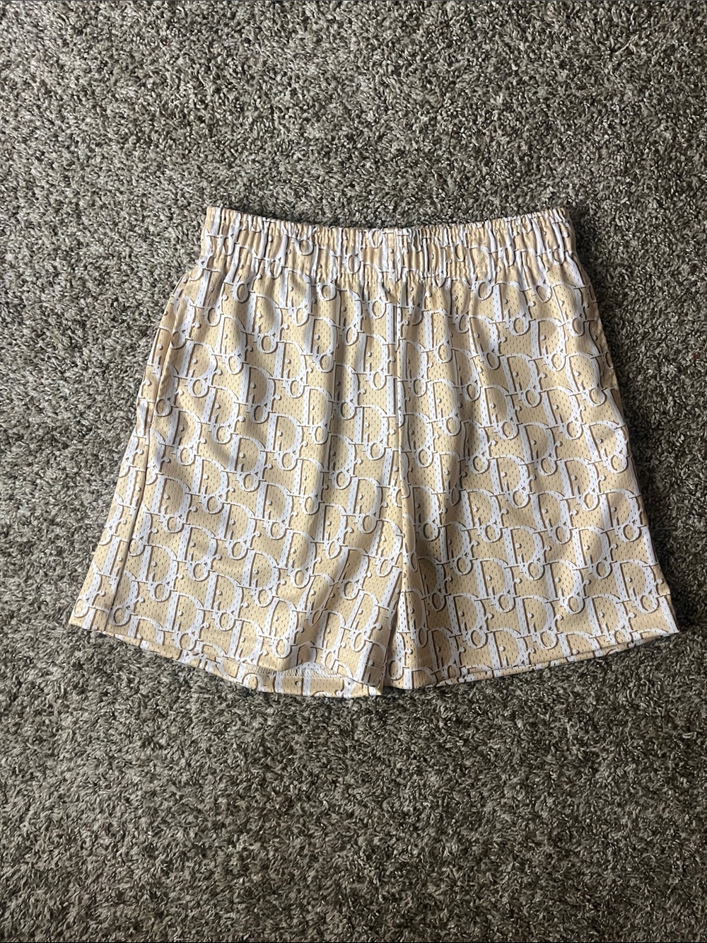 Bravest Studios Beige & White Patterned Men’s Shorts